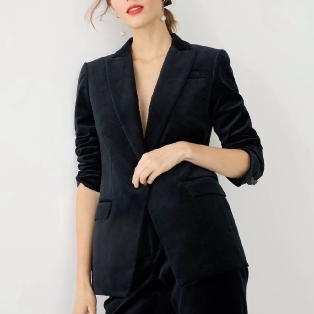 J. Crew Willa Blazer in Stretch Velvet NEW! - Picture 2 of 13